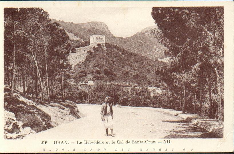 X ORAN LE BELVEDERE ET LE COL DE SANTA CRUZ.JPG